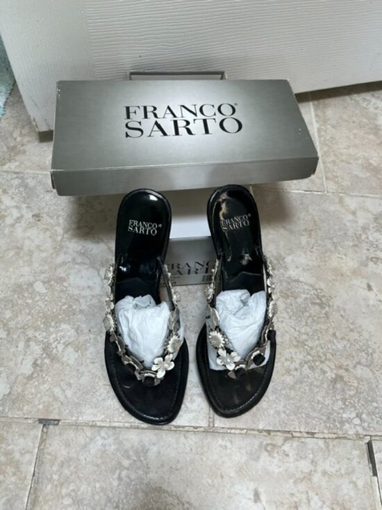 Franco Sarto Shoes - Franco Sarto Calypso Sandal Black Patent Size 7